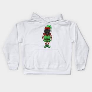 Portuguese Water Dog Christmas Elf Kids Hoodie